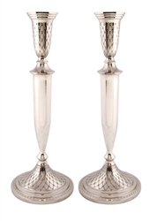 Elegant Nickel Candlesticks