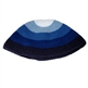 Blue Striped Bucharian Style Knit Kippah