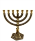 Small Seven Branch Brass Menorah