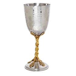 Hammered Two-Tone Kiddush Cup