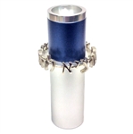 Anodized Aluminum Salt Shaker silver / blue by Dabbah