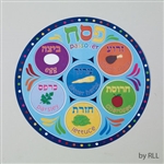 Round Vinyl Passover Placemat