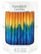 Deluxe Tapered Multi Tri-Colored Hanukkah Candles