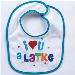 "I Love You a Latke" Bib