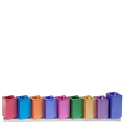 Multicolor Cubes Menorah by Emanuel