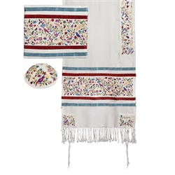 Embroidered Matriarch Tallit - Multicolor