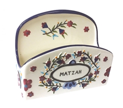 Handpainted Ceramic Matzah Holder