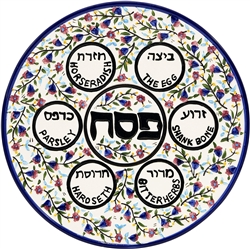 Handpainted Ceramic Seder Plate