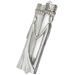 Wedding Glass Couple Mezuzah