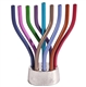 Colorful Rotating Menorah with Hammered Base by Emanuel