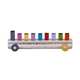 Hammered and Anodized Train Menorah by Emanuel