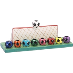 Soccer Ceramic Menorah