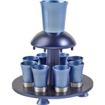 Anodized Aluminum Kiddush Fountain - Blues by Emanuel