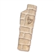 Jerusalem Stone Mezuzah - Rough Edge Large