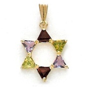 Star of David Pendant with Jewels