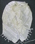 Tallit - Traditional Prayer Shawl White on White