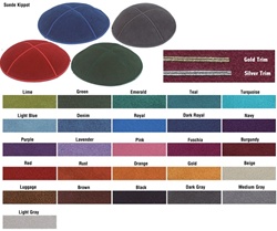 Bulk Suede Kippot - with Custom Imprinting