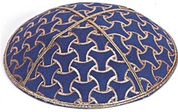 Bulk Suede Foil Embossed Kippot (GL72) - With Custom Imprinting