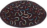 Multicolor Foil Puzzle Embossed Kippot (MC82) - No Imprinting