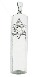 Mezuzah Tube with Star Pendant