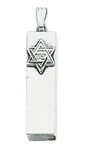 Sterling Mezuzah Star Pendant