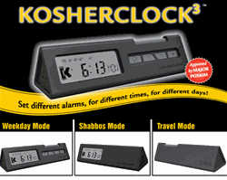 Kosher Clock - Weekdays, Shabbos & Yom Tov and Travel