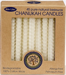 Beeswax Chanukah Candles - Natural