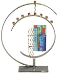 Art Deco Circle Menorah