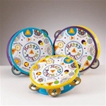 Happy Purim Tambourine Noisemakers - Set of 3