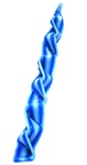 Blue and White 14 Wick Braided Havdalah Candle