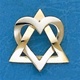 Star of David Pendant with Heart