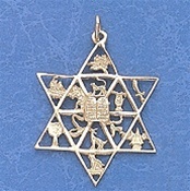 Star of David Pendant - Twelve Tribes