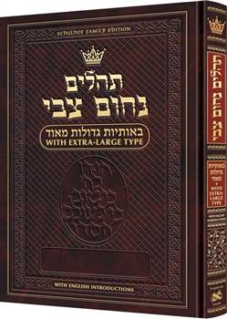 Tehillim Nochum Tzvi  - Extra Large Type Tehillim - With English Introductions