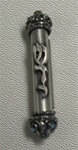 Pewter Car Mezuzah with Antique Design