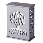 Tree of Life Tzedakah Box - Gray