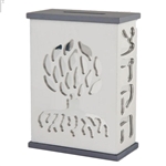 Tree of Life Tzedakah Box - Silver