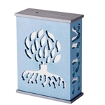 Tree of Life Tzedakah Box - Teal