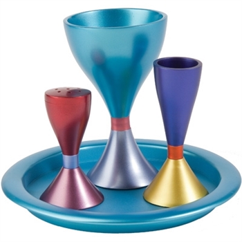 Anodized Aluminum Havdalah Set Colorful (Yair Emanuel)
