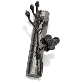 Black Orchid Mezuzah by Michael Aram w/Parchment