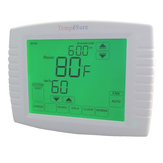 TEMPESURE 3H/2C PROGRAMMABLE TOUCHSCREEN THERMOSTAT, TESPT32