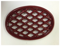 John Wright Apple Red Enamel Lattice Trivet 033349