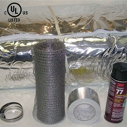 6" X 30' Insulation Kit Wrap, Mesh, Glue, Clamp, Tape