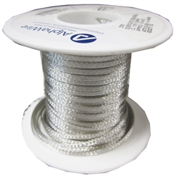 1/16 SILVER PLATED TUBULAR COPPER BRAID BY ALPHA WIRE PN:2191