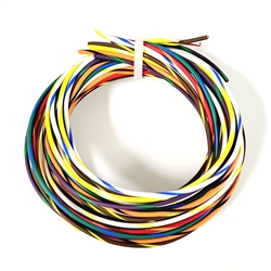 AUTOMOTIVE PRIMARY WIRE 20 GAUGE AWG HIGH TEMP GXL WITH STRIPE (LOT A) 8 COLORS 10 FT EA MADE IN USA