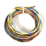 AUTOMOTIVE PRIMARY WIRE 20 GAUGE AWG HIGH TEMP GXL WITH STRIPE (LOT A) 8 COLORS 25 FT EA MADE IN USA