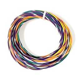 AUTOMOTIVE PRIMARY WIRE 20 GAUGE AWG HIGH TEMP GXL WITH STRIPE (LOT C) 8 COLORS 25 FT EA MADE IN USA