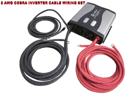 UNIVERSAL 2 AWG INVERTER WIRING CABLE SET COBRA 1500 WATT