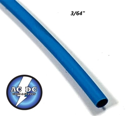 3/64 " inch 1.19mm BLUE 2:1 heat shrink tubing polyolefin (1 FOOT)