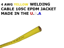 4 AWG YELLOW WELDING CABLE