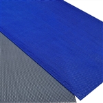 blue and gray VinWave drainage floor mats